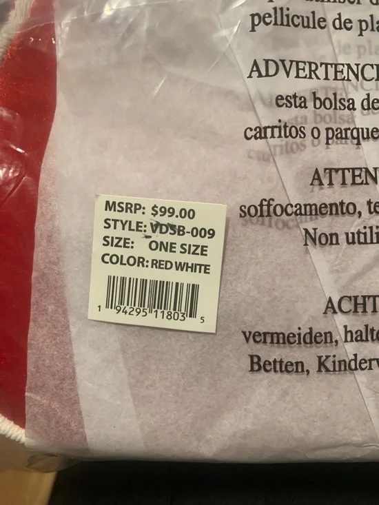 Von Dutch velvet Red rhinestones Shoulder Bag - Picture 3 of 5